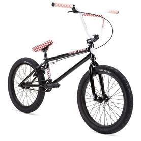 Stolen 2022 STEREO 20.75 Black with Fast Times Red BMX bike